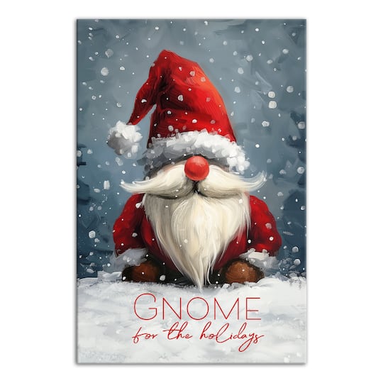 Gnome Santa 11" x 14" Canvas Wall Art